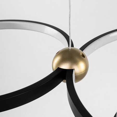 Ledowa Lampa wisząca Aurora No.3 50cm 3k czarna