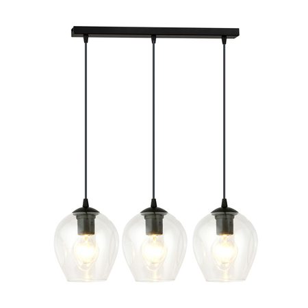 Lampa wisząca ISTAR 3 BL TRANSPARENT Emibig 679/3 czarny
