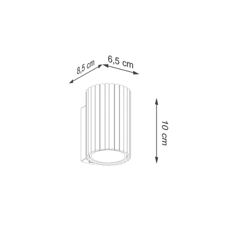 Sollux Lighting Kinkiet KARBON 10 ochra czerwona SL.1654