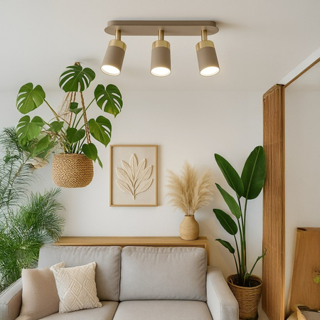 Milagro Lampa sufitowa JOKER CASHMERE/GOLD 3xGU10 MLP2330 KASZMIR