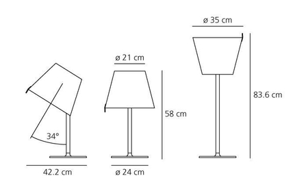 Lampa stołowa Artemide 0315010A Melampo