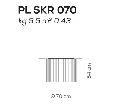 Plafon Axo Light Skirt 70 Czerwony