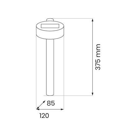 Eko-Light Słupek Solarny Eye 3000K IP44 EKO1455