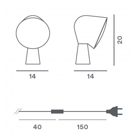 Lampa stołowa Foscarini 200001-61 Binic