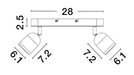 Kinkiet Luces Exclusivas ACALAN - czarny mat LE43449