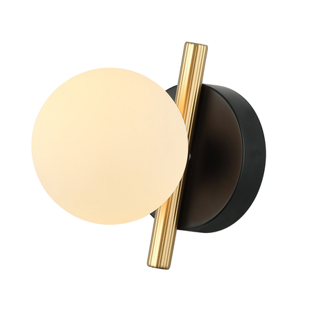 Kinkiet Italux Reverso WL-5622-1-BK-W Czarny, złoty