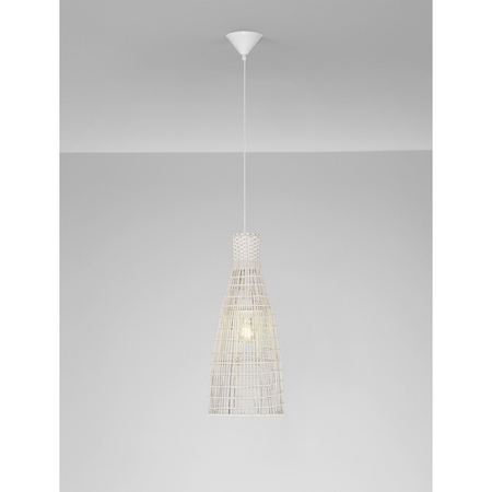 Lampa wisząca Luces Exclusivas GALIRIO LE45367 drewno jasne i ciemne, biały