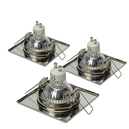 Eko-Light ZESTAW OCZEK KWADRATOWYCH 3x5W GU10 EKZ2697 SREBRNY