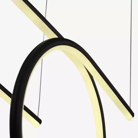 Lampa wisząca Ledowe Okręgi no.8 3k czarna