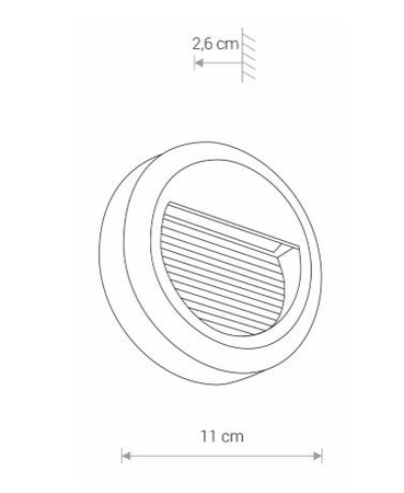Lampa ścienna zewnętrzna Nowodvorski 8147 Sidewalk Round LED