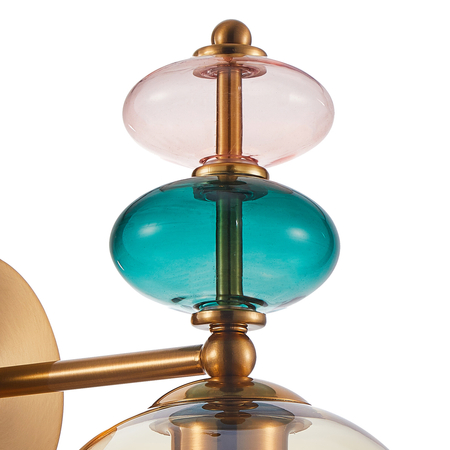 Kinkiet Italux WL-30263-1B-BRO-AMB Złoty