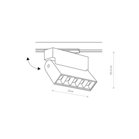 Reflektor PROFILE FOCUS LED Nowodvorski 7622 czarny