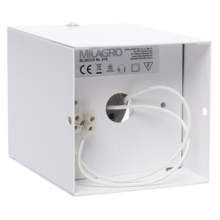 Milagro Lampa Sufitowa Blocco Biały 1x7W GU10 Led ML476 BIAŁY