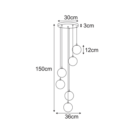Lampa wisząca Kaja MONZA K-5704 grafitowy, czarny