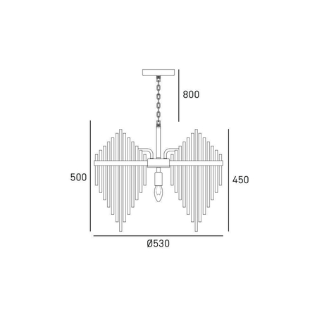 Cosmo Light Lampa wisząca REYKJAVIK P07097CP