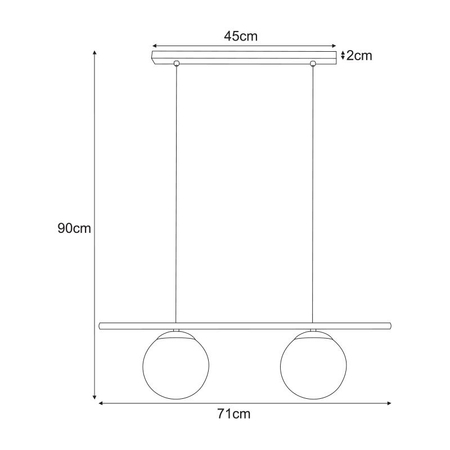 Lampa wisząca ARTON Kaja K-4965 biały/czarny