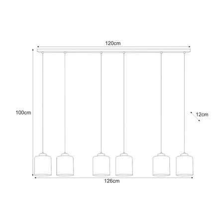 Lampa wisząca Kaja SORO K-5572 czarny, bursztynowy