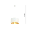 Lampa wisząca ASTON 1 WHITE/GOLD Emibig 1147/1 biały/czarny
