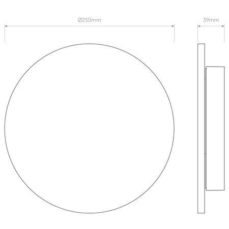 Kinkiet Astro Eclipse Round 250 LED 2700K 1333019 Gips