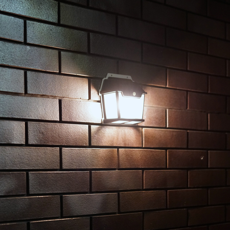 Eko-Light Kinkiet Solarny Filo Podwójny 3000K EKO0731 CZARNY