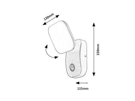 Kinkiet zewnętrzny Rabalux Odiel 77058 czarny