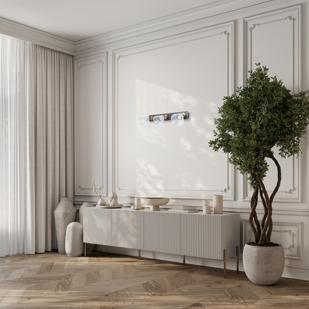 Kinkiet Italux Orella WL-34393-3-BK-HBR Czarny mat, złoty