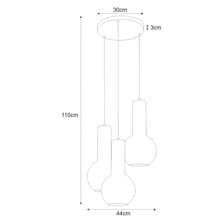 Lampa wisząca ARVI WHITE Kaja K-4527 biały/złoty