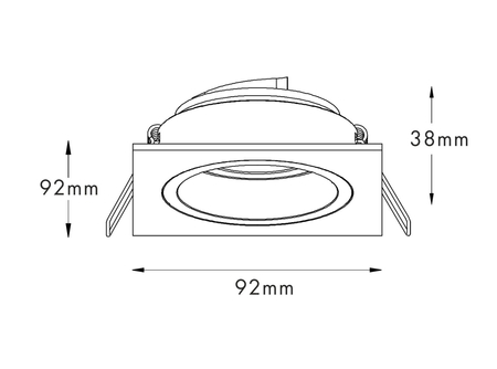 Spot Zuma Line 92706 Chuck DL Square Złoty