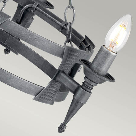 Żyrandol Elstead Lighting Saxon patyna SAX3-BLK-SIL