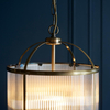 Lampa wisząca Endon Lighting Lambeth Ribbed 106711 mosiądz