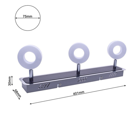 Milagro Lampa sufitowa SOLE 15W LED ML5490 CHROM