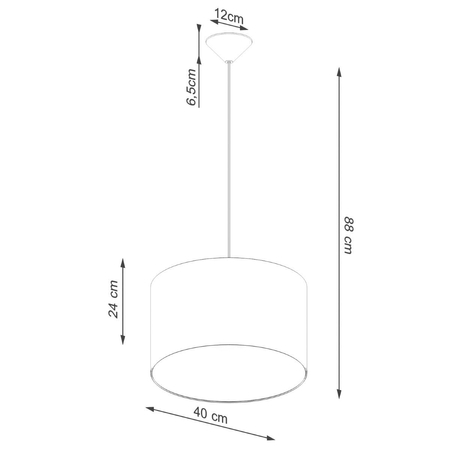 Sollux Lighting Lampa wisząca NOVA 40 biała SL.1404