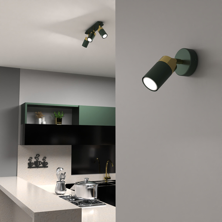 Milagro Kinkiet JOKER GREEN/GOLD 1xGU10 MLP7717 ZIELONY / ZŁOTY