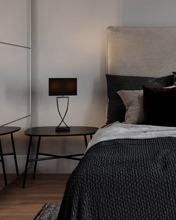 Lampa stołowa By Rydens Omega 2820430-6513 chrom/czarny