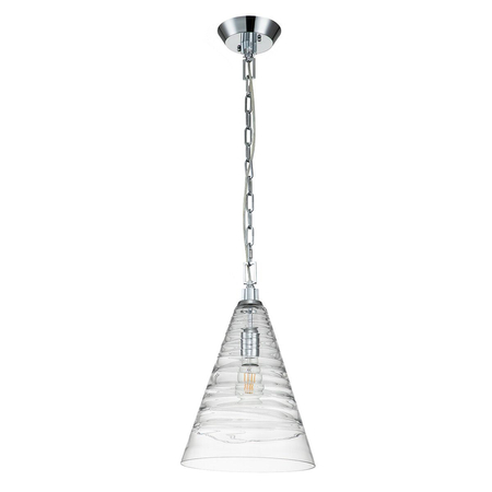 Lampa wisząca Elmore - 1 źródło światła - Polerowany chrom Quintiesse QN-ELMORE-P-PC