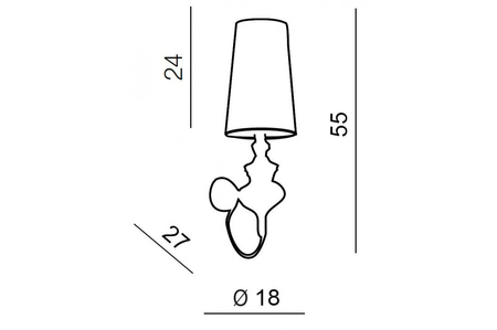 Kinkiet Azzardo AZ0062 Baroco black