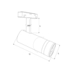 MAXLIGHT M0013D REFLEKTOR MAGNETYCZNY  SYSTEM DALI 12W 784LM 3000K