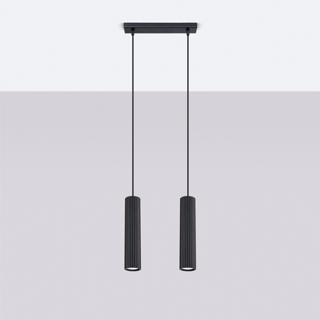 Sollux Lighting Lampa wisząca KARBON 2 czarny SL.1574