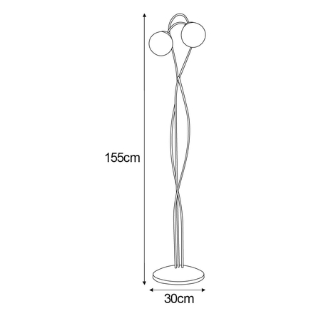 Lampa podłogowa RUBI Kaja K-5119 grafitowy