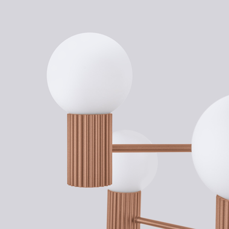 Sollux Lighting Żyrandol HALO 6 mocca SL.1834