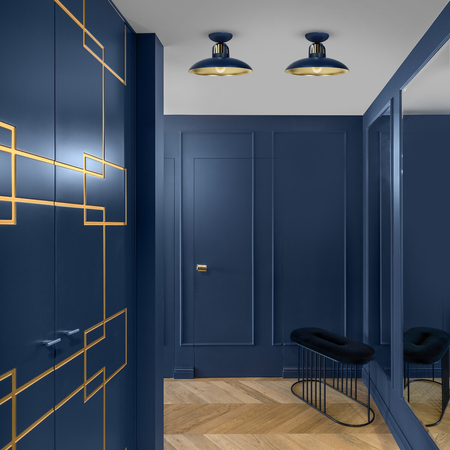 Milagro Lampa sufitowa FELIX NAVY BLUE/GOLD 1xE27 MLP7713 GRANATOWY / ZŁOTY