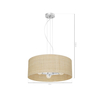 Milagro Lampa wisząca Marshall Biały/Rattan 3xE27 MLP7490 BIEL / RATTAN