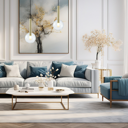 Milagro Lampa wisząca NIKO GOLD 1xG9 fi 150 ML0330 ZŁOTY