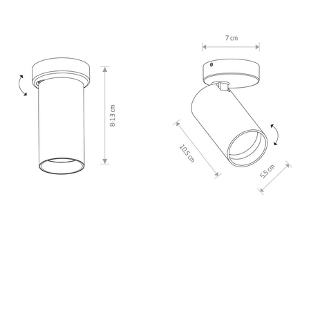 Spot MONO Nowodvorski 7771 biały/złoty