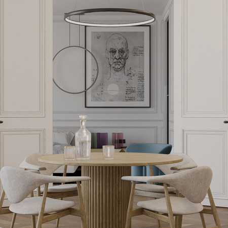 Lampa wisząca Midway mała triangle 1xLED czarna LP-033/1P S BK Triangle