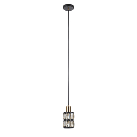 Lampa wisząca Italux Menfi PND-44236-1-BK-GD Czarny, mosiądz