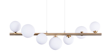 Lampa wisząca SYBILLA 7 PENDANT GO Azzardo AZ4409 white / satin brass
