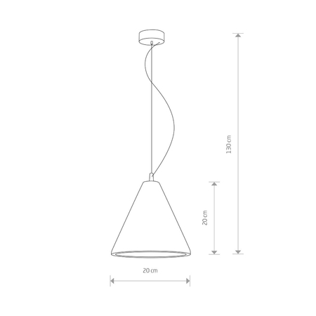 Lampa wisząca Nowodvorski 6853 Volcano stożek krótki