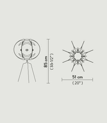 Lampa stołowa Slamp ATL14TAV0000F Atlante Fume