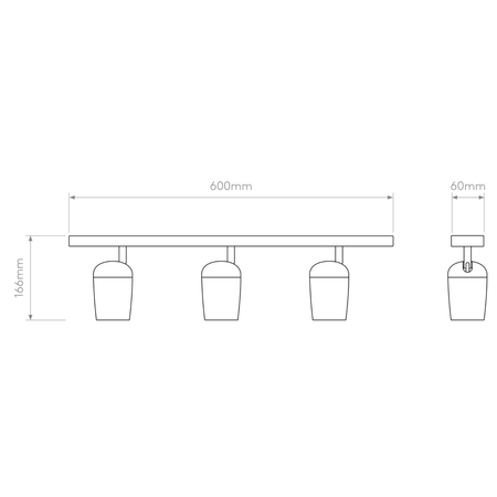Spot Astro Koto Three Bar 1478014 Matowy Biały